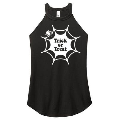 Trick Or Treat Spider Web Halloween Women's Perfect Tri Rocker Tank