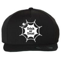 Trick Or Treat Spider Web Halloween Wool Snapback Cap