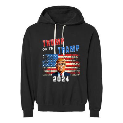 Trump Or The Tramp 2024 Vote For Trump Garment-Dyed Fleece Hoodie