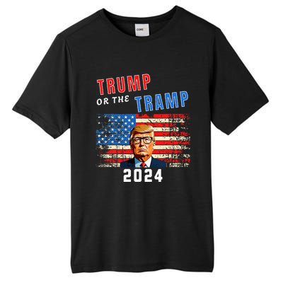 Trump Or The Tramp 2024 Vote For Trump Tall Fusion ChromaSoft Performance T-Shirt