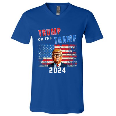 Trump Or The Tramp 2024 Vote For Trump V-Neck T-Shirt