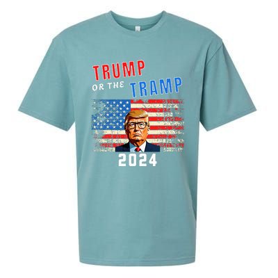 Trump Or The Tramp 2024 Vote For Trump Sueded Cloud Jersey T-Shirt