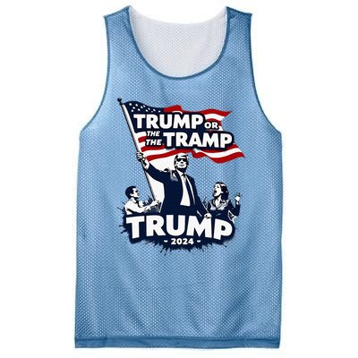 Trump Or The Tramp 2024 Vote For Trump Vance Election Mesh Reversible Basketball Jersey Tank