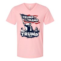 Trump Or The Tramp 2024 Vote For Trump Vance Election V-Neck T-Shirt