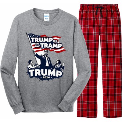 Trump Or The Tramp 2024 Vote For Trump Vance Election Long Sleeve Pajama Set