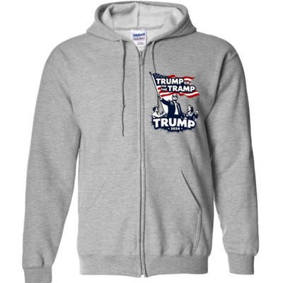 Trump Or The Tramp 2024 Vote For Trump Vance Election Full Zip Hoodie