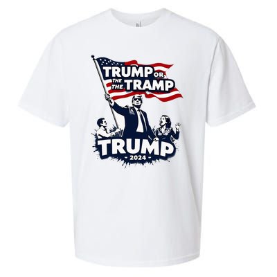 Trump Or The Tramp 2024 Vote For Trump Vance Election Sueded Cloud Jersey T-Shirt