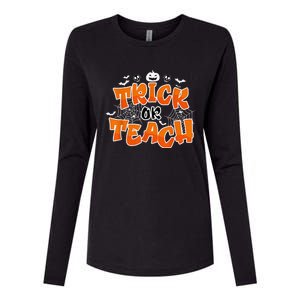 Trick Or Teach Funny Teacher Halloween Costume Womens Cotton Relaxed Long Sleeve T-Shirt