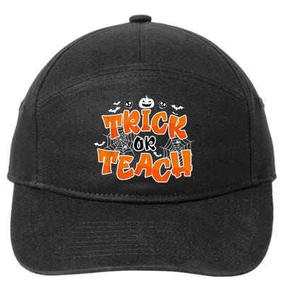 Trick Or Teach Funny Teacher Halloween Costume 7-Panel Snapback Hat