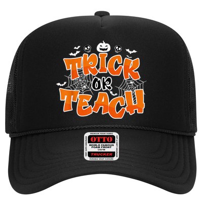 Trick Or Teach Funny Teacher Halloween Costume Trucker Hat