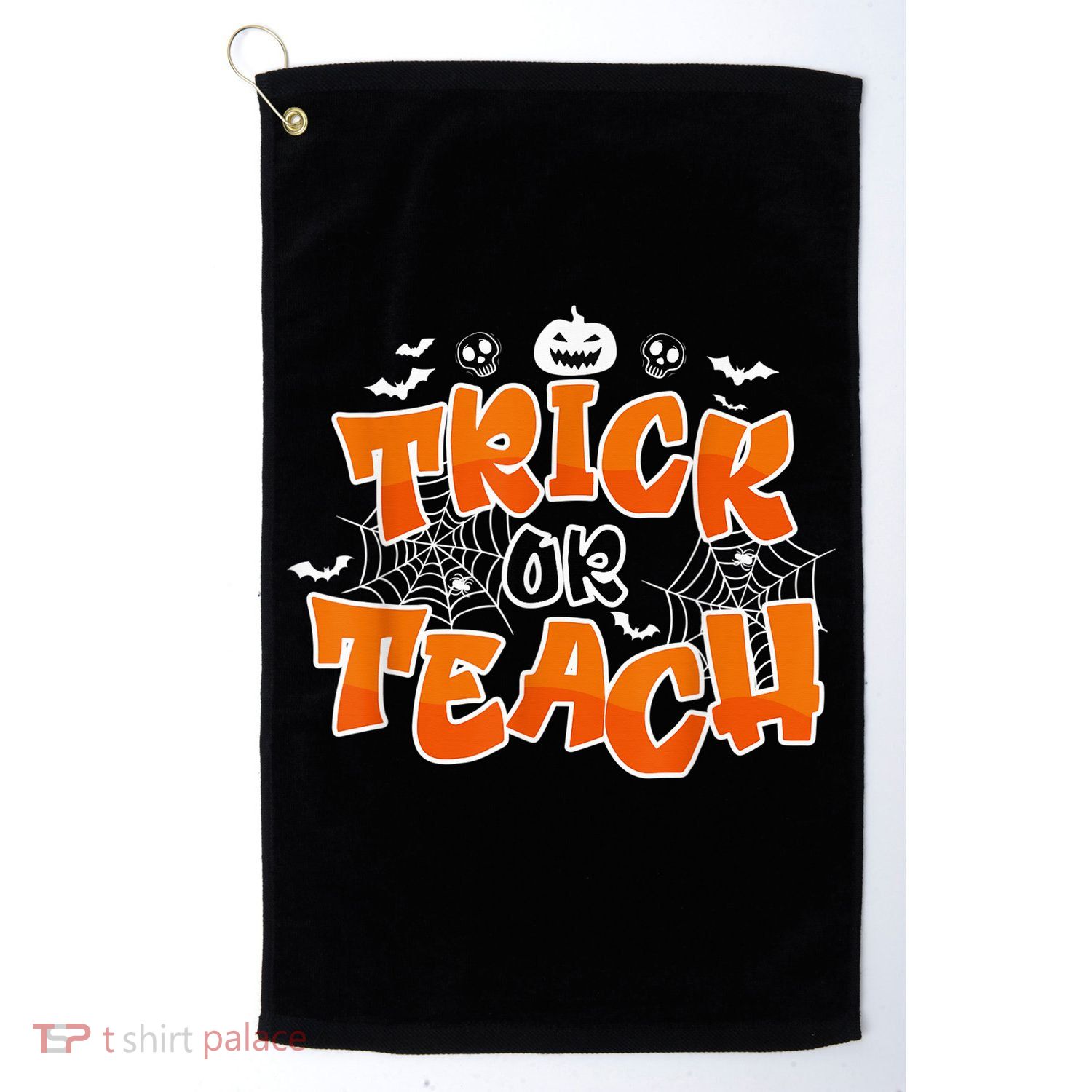 Trick Or Teach Funny Teacher Halloween Costume Golf Towel