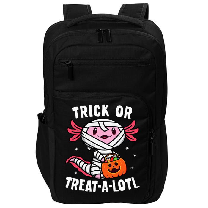 Trick Or Treat A Lotl Axolotl Mummy Halloween Impact Tech Backpack