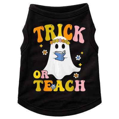 Trick Or Teach Funny Teacher Halloween Costume Teacher Doggie Tank