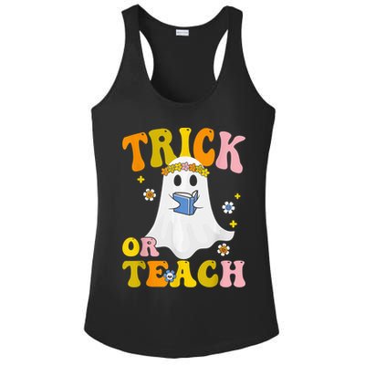 Trick Or Teach Funny Teacher Halloween Costume Teacher Ladies PosiCharge Competitor Racerback Tank
