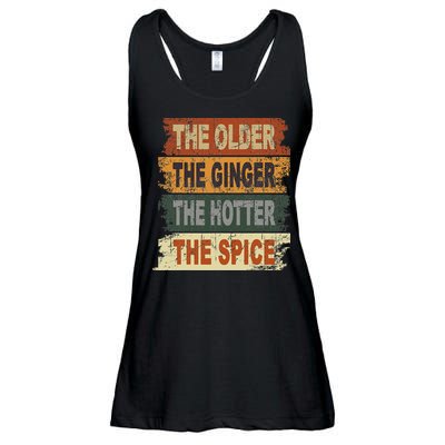 The Older The Ginger The Hotter The Spice Gift Ladies Essential Flowy Tank