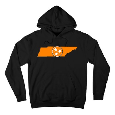 Tennessee Orange Tristar Flag State Hoodie