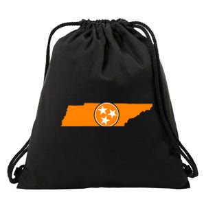 Tennessee Orange Tristar Flag State Drawstring Bag