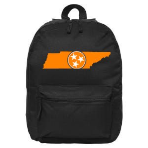 Tennessee Orange Tristar Flag State 16 in Basic Backpack