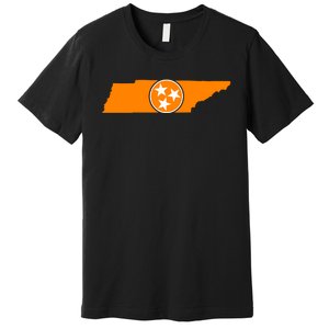 Tennessee Orange Tristar Flag State Premium T-Shirt