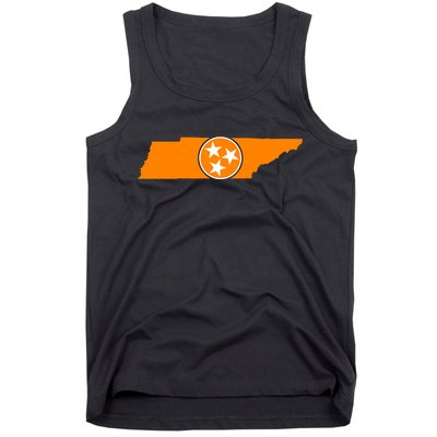 Tennessee Orange Tristar Flag State Tank Top