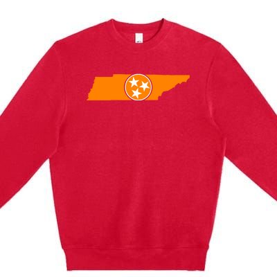 Tennessee Orange Tristar Flag State Premium Crewneck Sweatshirt