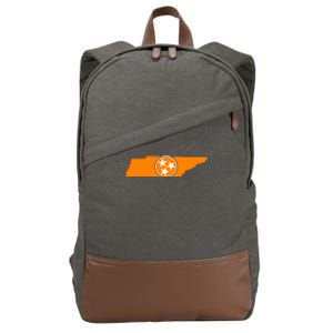 Tennessee Orange Tristar Flag State Cotton Canvas Backpack