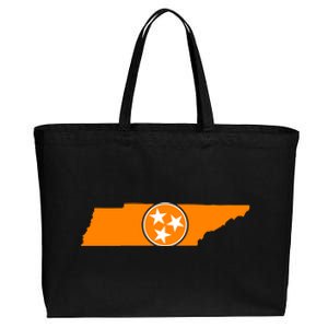 Tennessee Orange Tristar Flag State Cotton Canvas Jumbo Tote