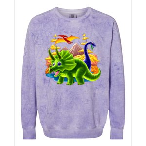 Triceratops & Others Colorblast Crewneck Sweatshirt