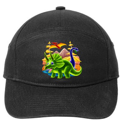 Triceratops & Others 7-Panel Snapback Hat