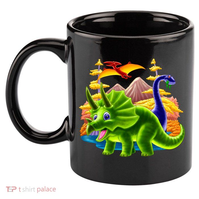 Triceratops & Others 11oz C Handle Ceramic Mug