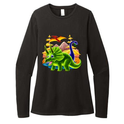 Triceratops & Others Womens CVC Long Sleeve Shirt