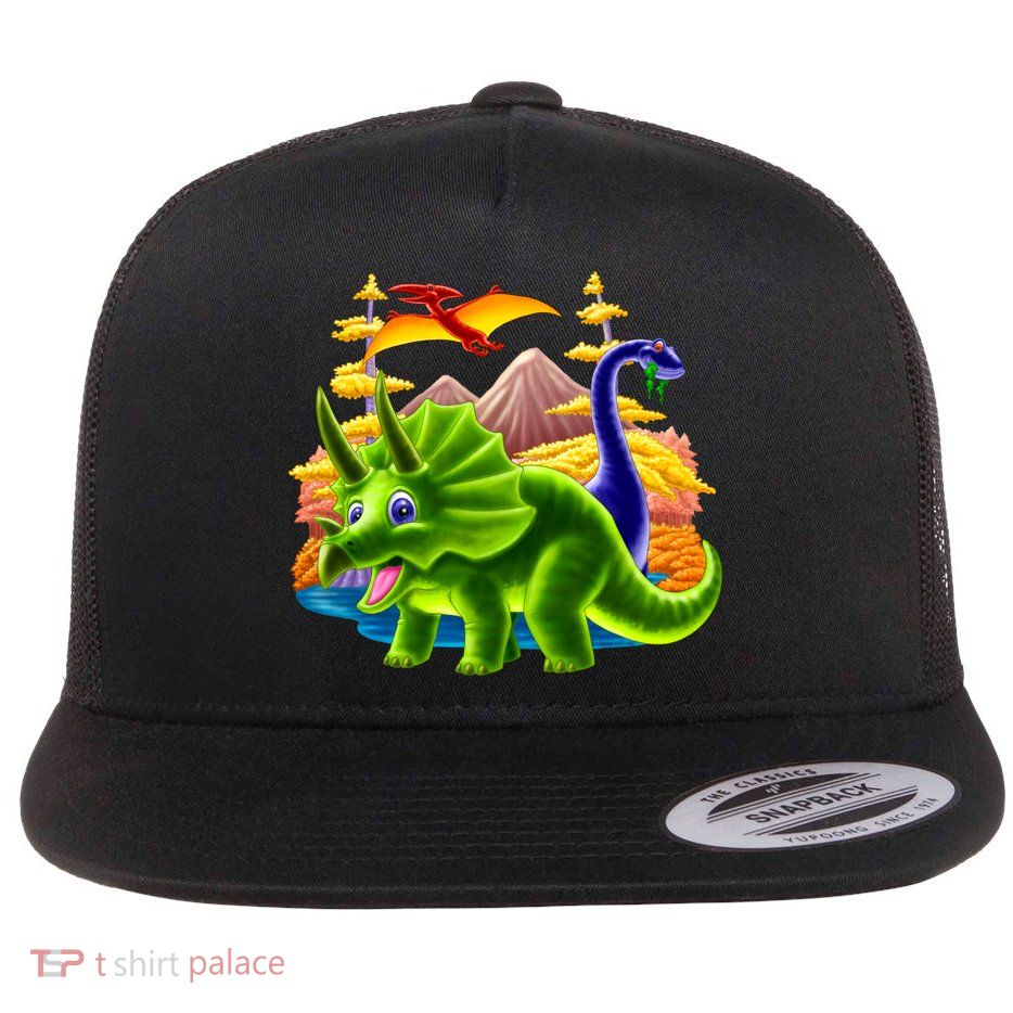 Triceratops & Others Flat Bill Trucker Hat