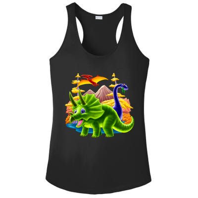 Triceratops & Others Ladies PosiCharge Competitor Racerback Tank