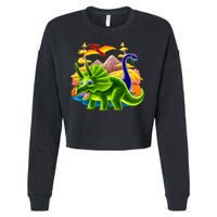 Triceratops & Others Cropped Pullover Crew
