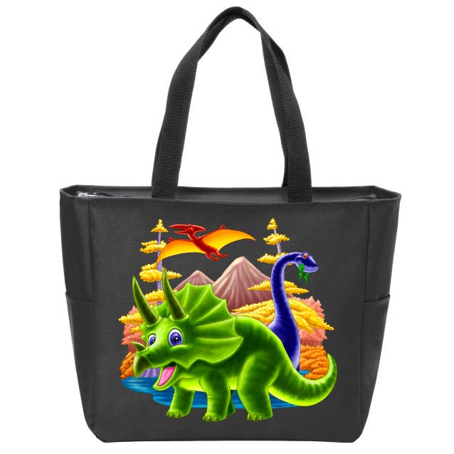 Triceratops & Others Zip Tote Bag