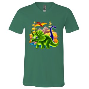 Triceratops & Others V-Neck T-Shirt