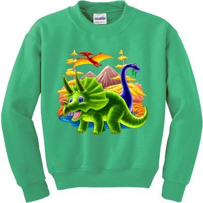 Triceratops & Others Kids Sweatshirt