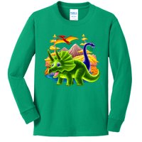 Triceratops & Others Kids Long Sleeve Shirt