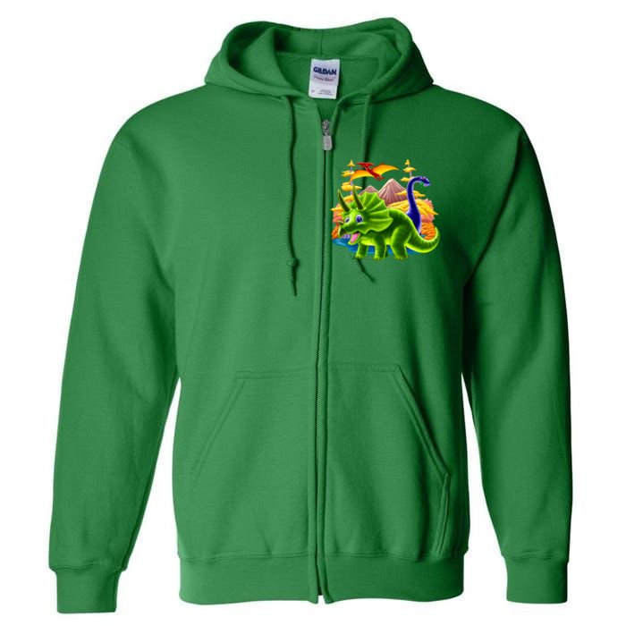 Triceratops & Others Full Zip Hoodie