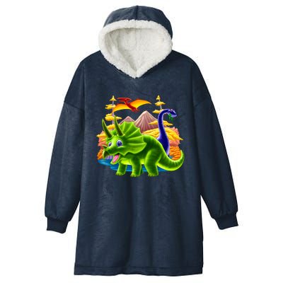 Triceratops & Others Hooded Wearable Blanket