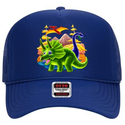 Triceratops & Others High Crown Mesh Back Trucker Hat