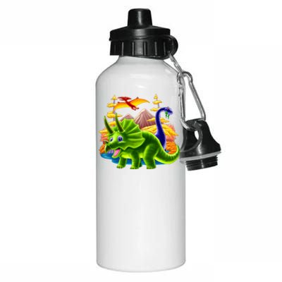 Triceratops & Others Aluminum Water Bottle