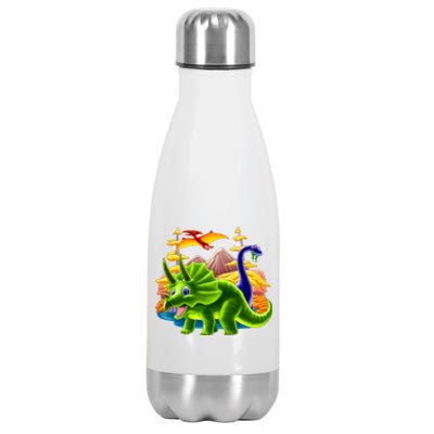 Triceratops & Others Stainless Steel Insulated Water Bottle