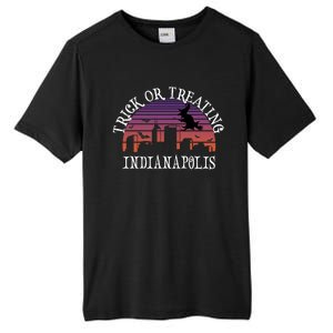 Trick Or Treating Indianapolis Meaningful Gift Spooky Halloween Gift Tall Fusion ChromaSoft Performance T-Shirt