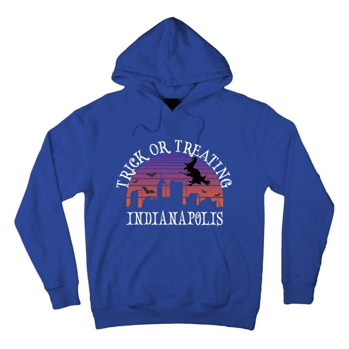 Trick Or Treating Indianapolis Meaningful Gift Spooky Halloween Gift Tall Hoodie