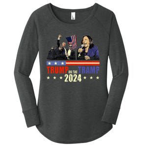 Trump Or The Tramp 2024 Vote For Trump Trump Vance 2024 Women's Perfect Tri Tunic Long Sleeve Shirt