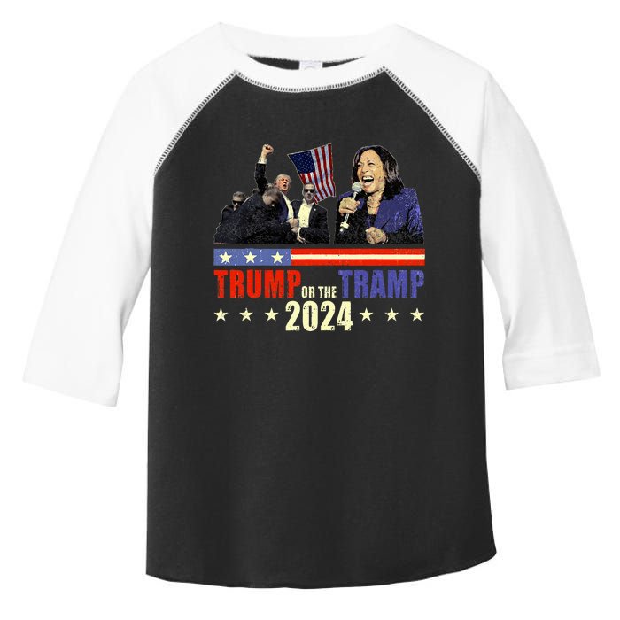 Trump Or The Tramp 2024 Vote For Trump Trump Vance 2024 Toddler Fine Jersey T-Shirt