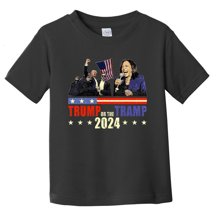 Trump Or The Tramp 2024 Vote For Trump Trump Vance 2024 Toddler T-Shirt