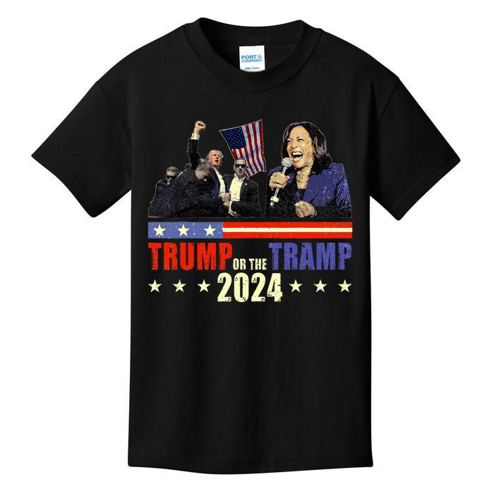 Trump Or The Tramp 2024 Vote For Trump Trump Vance 2024 Kids T-Shirt