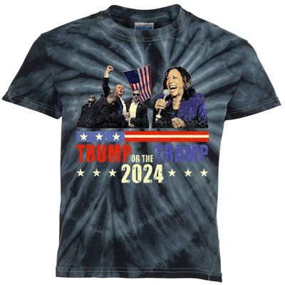 Trump Or The Tramp 2024 Vote For Trump Trump Vance 2024 Kids Tie-Dye T-Shirt